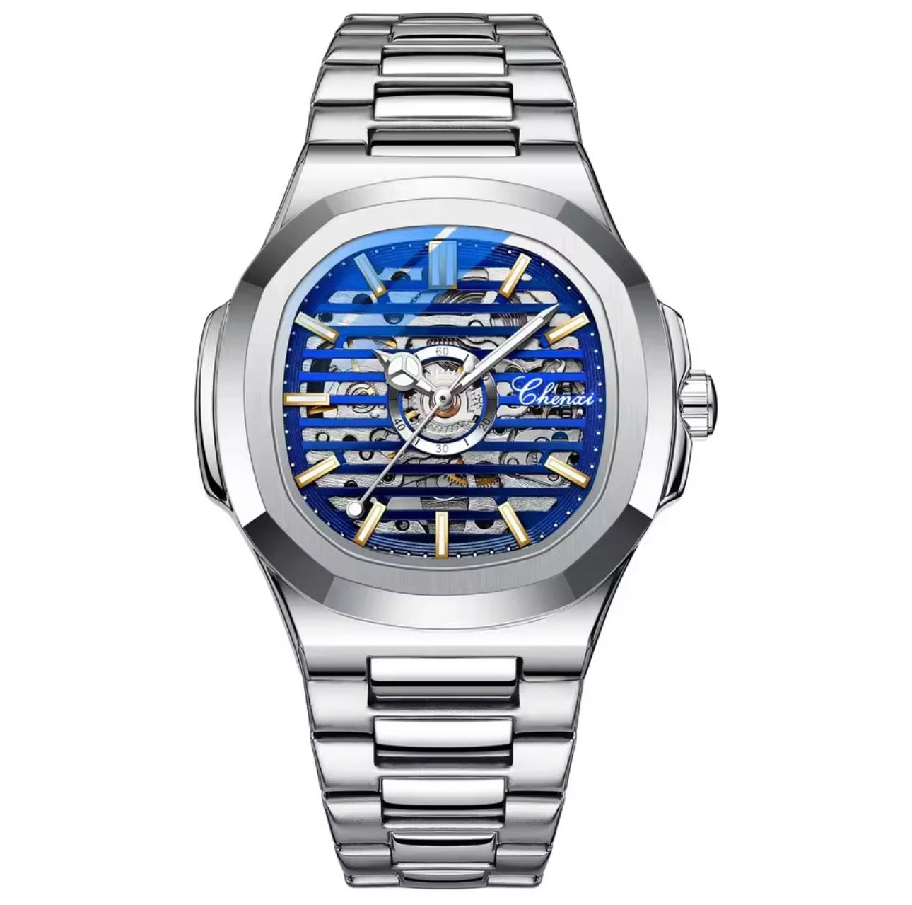 CHENXI Automático de Lujo – Reloj Masculino en Acero Inoxidable